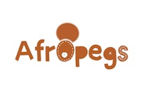a logo with the word afropegs on it